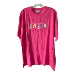 VTG Soft As A Grape Cape Cod Women’s Pink T-Shirt – Clothesline Graphic – Size L